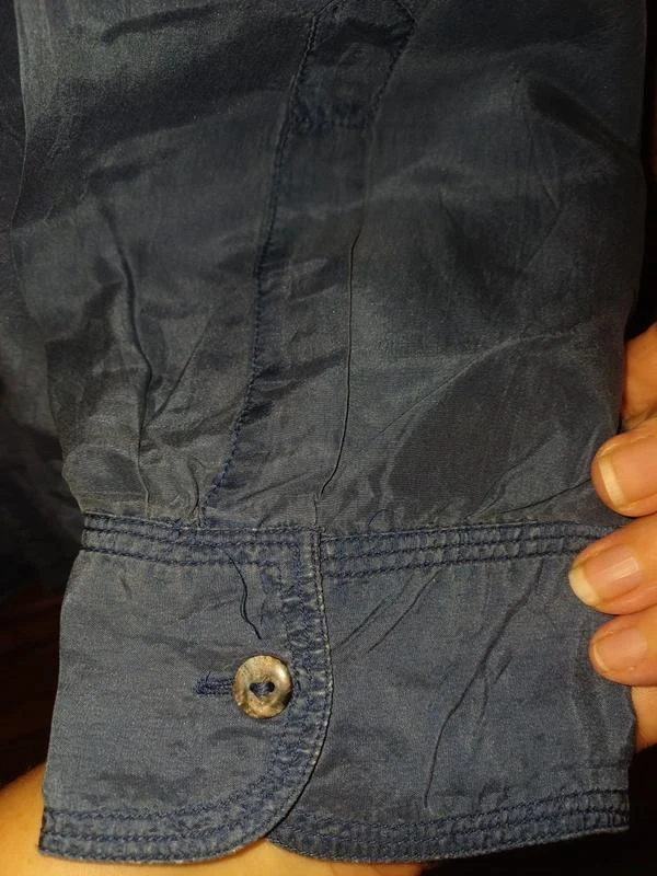 Camisa azul de seda da marca Umberto Rosetti tamanho Xl – photo 6